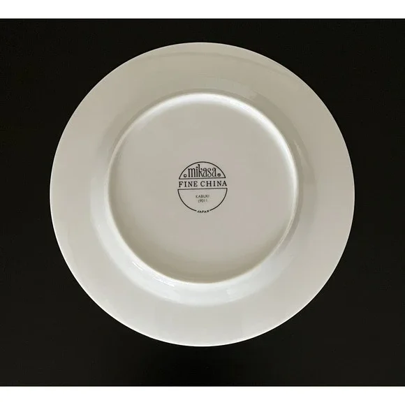 Set of 4 Mikasa‎ KABUKI 7-1/2" Salad Plates Excellent Japan Made - Picture 4 of 5